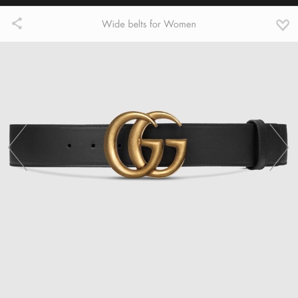 Gucci Marmont Black Leather Belt 95